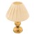 Επιτραπέζιο φωτιστικό απο μπρούτζο χρυσό και μεταξωτό καπέλο off white RIS-13359-TABLE LAMP RIS-13359 