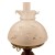 Επιτραπέζιο φωτιστικό απο πορσελάνη με ζωγραφική και καπέλο απο φυσητό γυαλί RIS-13360-TABLE LAMP RIS-13360 