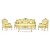 Σαλόνι Λουι Κένζ Χρυσό - Λαδί Ανάγλυφο - K14-9036-French style Living Room Set K14-9036 