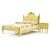 Κρεβατοκάμαρα σκαλιστή με φύλλο χρυσού - Σετ L8-11071-Bed L8-11071 