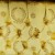 Βιτρίνα με ανάγλυφο ύφασμα μασίφ καρυδιά - L8-4103-Showcase Χ-4103 
