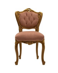 Καρέκλα επισκέπτη Κλασική Λουί Κένζ με φύλλο χρυσού και αλέκιαστο - αδιάβροχο ύφασμα σε σάπιο μήλο ΜΚ-5200