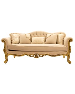 Καναπές τριθέσιος με φύλλο χρυσού και αδιάβροχο αλέκιαστο καπιτονέ βελούδο RIS-8779